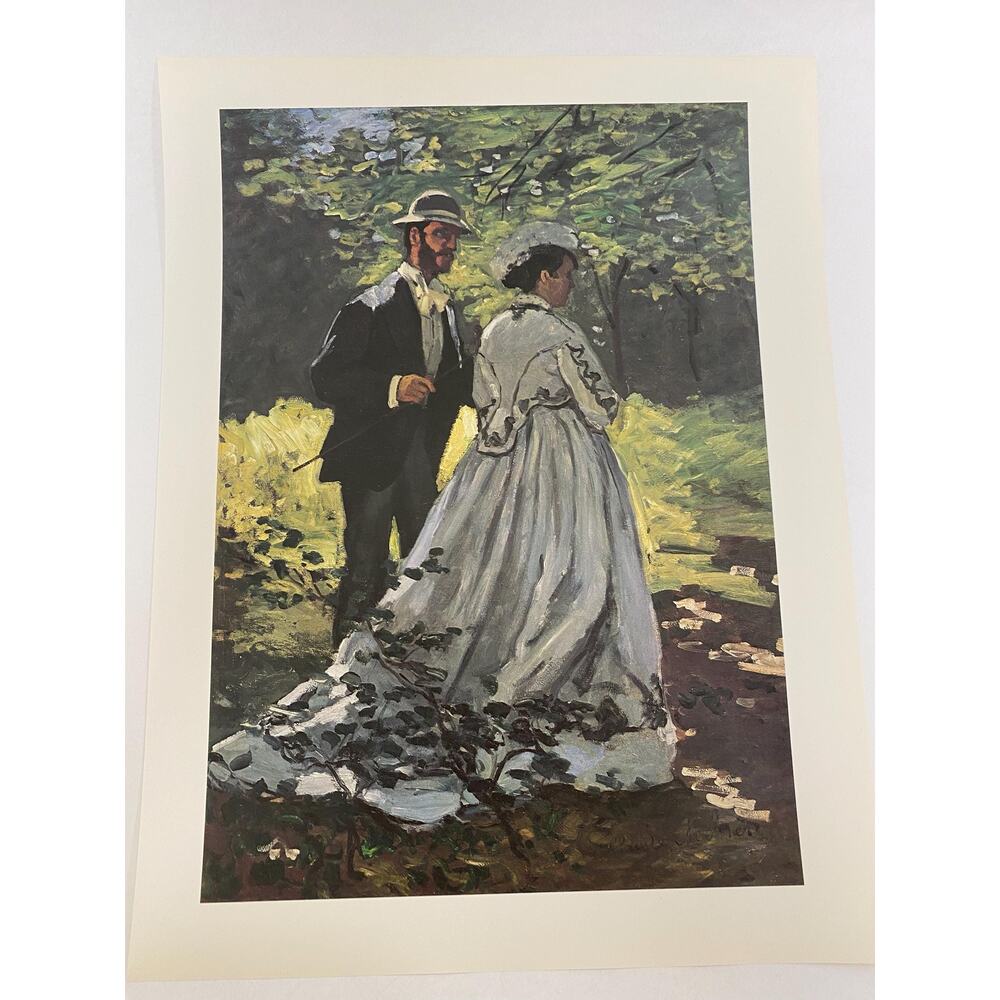 Claude Monet, Bazille And Camille, Print, Book Page, Painting, Reproduction